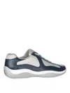 Prada Men Two-tone Leather And Tech Fabric Sneakers In Multi