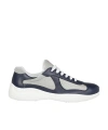 Prada Chunky Black Sneakers With Textured Panels In Gray