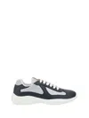 Prada Low Top Sneaker In Baltico+argento