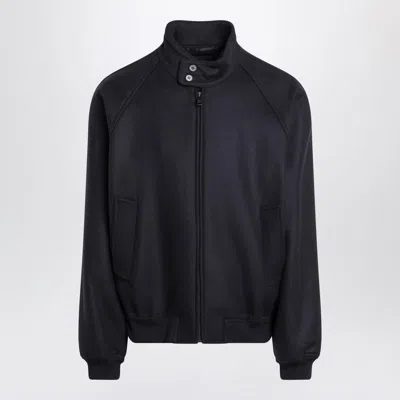Prada Raglan-sleeve Ribbed Jacket In Black
