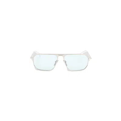 Prada Angular Acetate And Metal Sunglasses In White