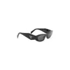 Prada Angular Black Acetate Sunglasses With Dark Lenses In Black