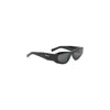 PRADA PRADA ANGULAR BLACK ACETATE SUNGLASSES WITH DARK LENSES