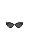 Prada Dark Grey Butterfly Ladies Sunglasses Pr A02sf 16k08z 55 In Black