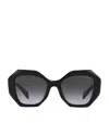 Prada Womens Black Pr16ws Irregular-frame Acetate Sunglasses In Black