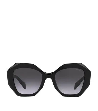 Prada Womens Black Pr16ws Irregular-frame Acetate Sunglasses