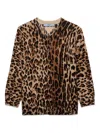 Prada Animal-print Button-up Cardigan In Animal Print
