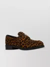 Prada Leopard Print Slip On Loafers