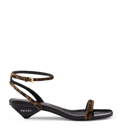 Prada 35mm Patent-leather Sandals In Neutral