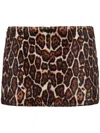 Prada Printed Shearling Skirt In Brown