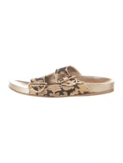 Pre-owned Prada Animal Print Slides In Multi