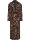 Prada Printed Sheepskin Coat In Brown