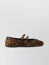 Prada Animalier Print Leather Ballerina Shoes In Animal Print