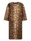 Prada Women Animalier Coat In Brown