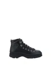 Prada Logo Leather Ankle Boots Boots And Ankle Boots Black In Black