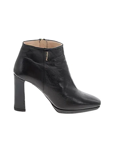 Pre-owned Prada Ankle Boots In Black