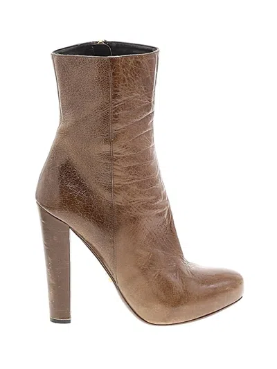 Pre-owned Prada Ankle Boots In Brown