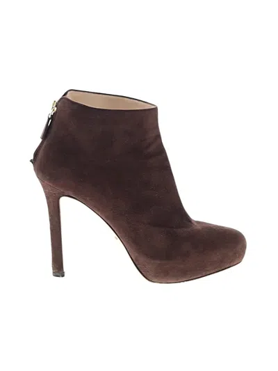 Pre-owned Prada Ankle Boots In Brown