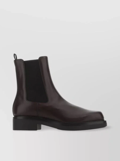 Prada Ankle Boots In Luxurious Leather In Grey