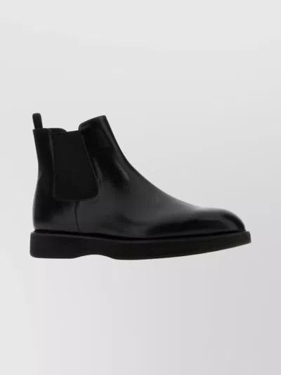 Prada Ankle Boots With Elastic Side Panels In Black
