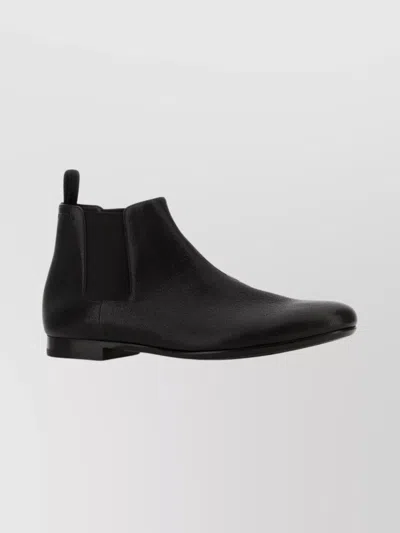 Prada Ankle Boots With Elastic Side Panels In Black
