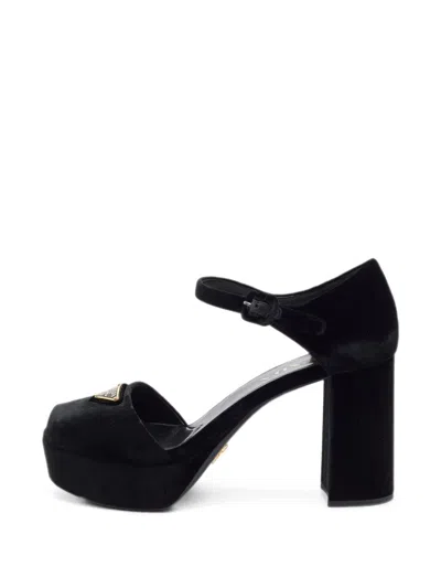 Pre-owned Prada Ankle-strap Sandals In Black