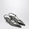 Prada Women's Anthracite Patent Leather Slingback Pumps