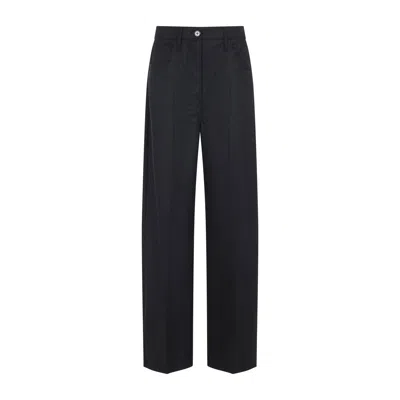 PRADA PRADA ANTHRACITE GREY VIRGIN WOOL PANTS