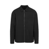 Prada Prince Of Wales Virgin Wool Blouson In Black