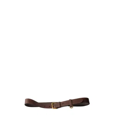 PRADA PRADA PIN BUCKLE FASTENED BELT-LOOPED BELT
