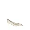 Prada Exposed Seam Kitten Heel Pump In Neutral