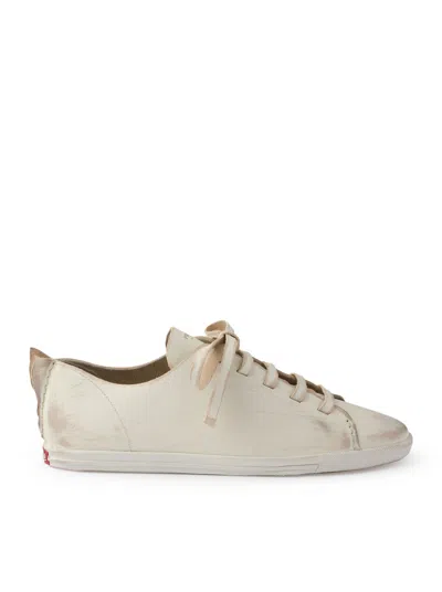 Prada Antique Leather Sneakers In Multi