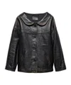 Prada Nappa Leather Single-breasted Jacket In Black