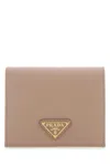 Prada Womens Pink Logo-plaque Small Leather Wallet In F0236
