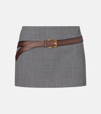 Prada Appliqué Miniskirt
