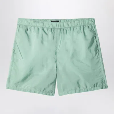Prada Aquamarine Re-nylon Swim Shorts In Green