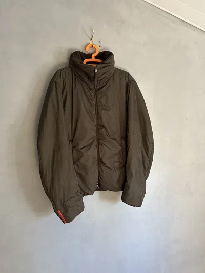 Pre-owned Prada Archive  Sport Vintage Red Tab Puffer Jacket In Multi