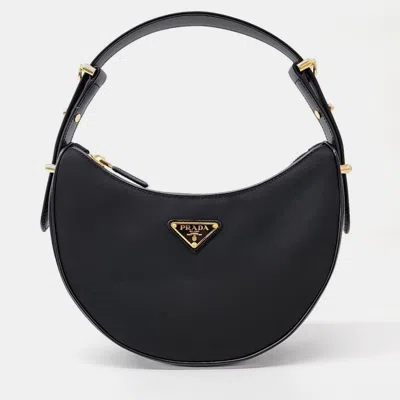 Pre-owned Prada Arco Shoulder Bag In Black