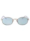 Prada Argento Steel Sunglasses In Blue