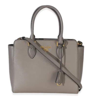 Pre-owned Prada Argilla Saffiano Soft Calfskin Small Top Handle Tote