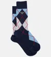 Prada Argyle Cotton-blend Jacquard Socks In Multi