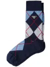 Prada Argyle Cotton-blend Jacquard Socks In Multi