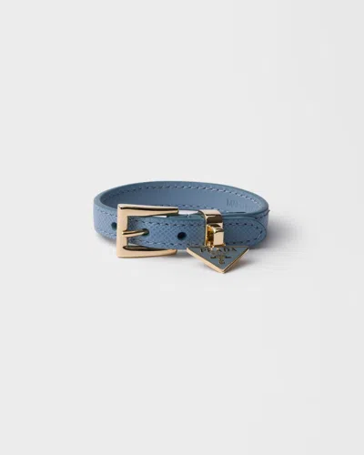 Prada Armband Aus Saffiano-leder In Blue