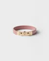 Prada Women's Saffiano Leather Bracelet In Pink