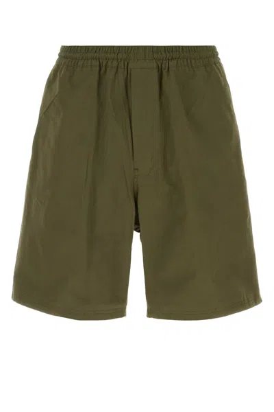 Prada Elasticated Waistband Shorts In Green