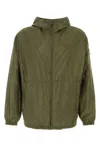 Prada Lightweight Hooded Jackets Elasticated Cuffs In Green