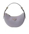 Prada Arque Small Leather Shoulder Bag In Gray