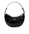 Prada Arqué Half Moon Shoulder Bag In Black