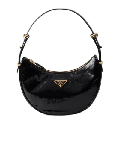 PRADA PRADA ARQUÉ LOGO PLAQUE SHOULDER BAG