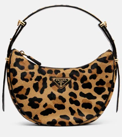 Prada Arqué Calf Hair Shoulder Bag In Pattern